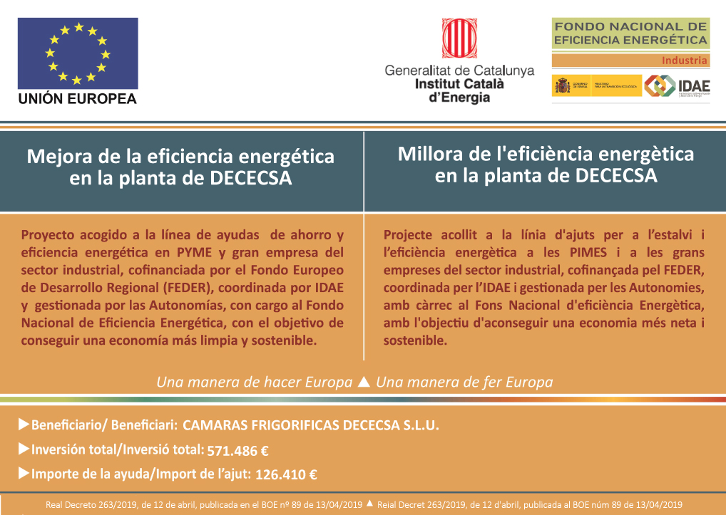 DECECSA mejora la eficencia energética